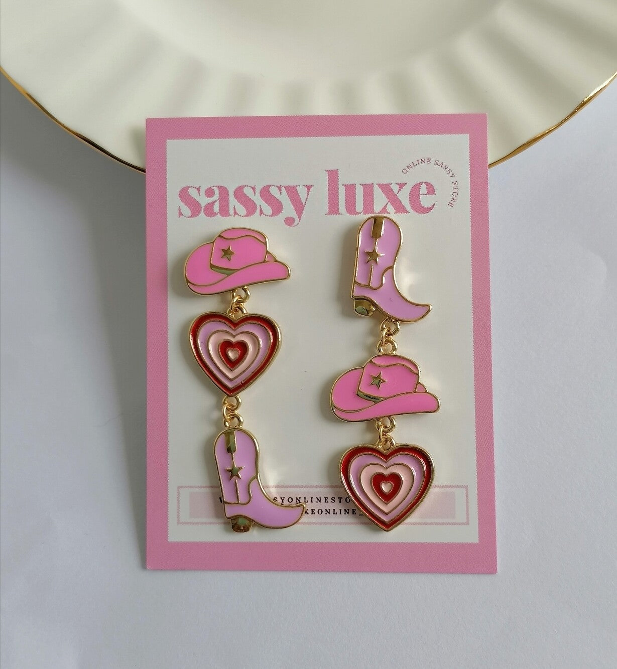 Pink Cowgirl Earrings
