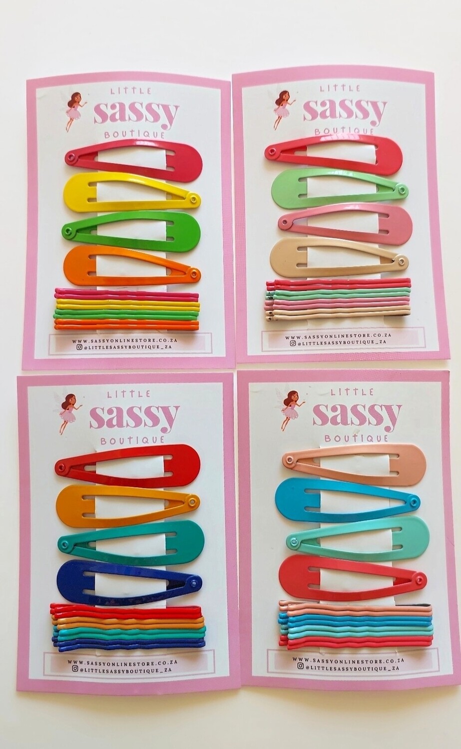 Snap Clips & Hair Slides Set 12 pcs