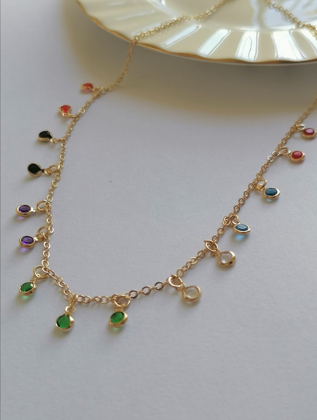 Dainty Gemstone Necklace