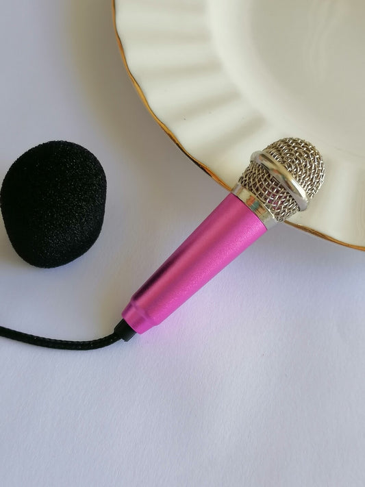 Mini Phone Microphone - Hot Pink