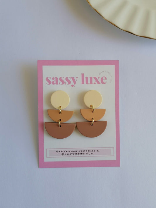 Tan Drop Earrings