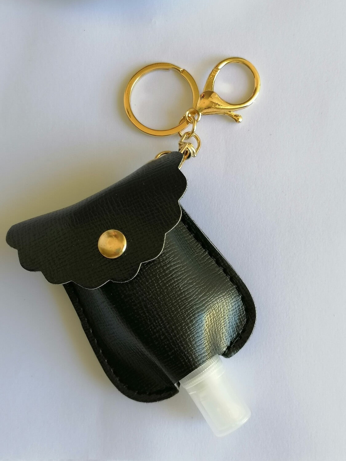 Hand Sanitizer Bottle Holder Bag Keyring (includes spray bottle)