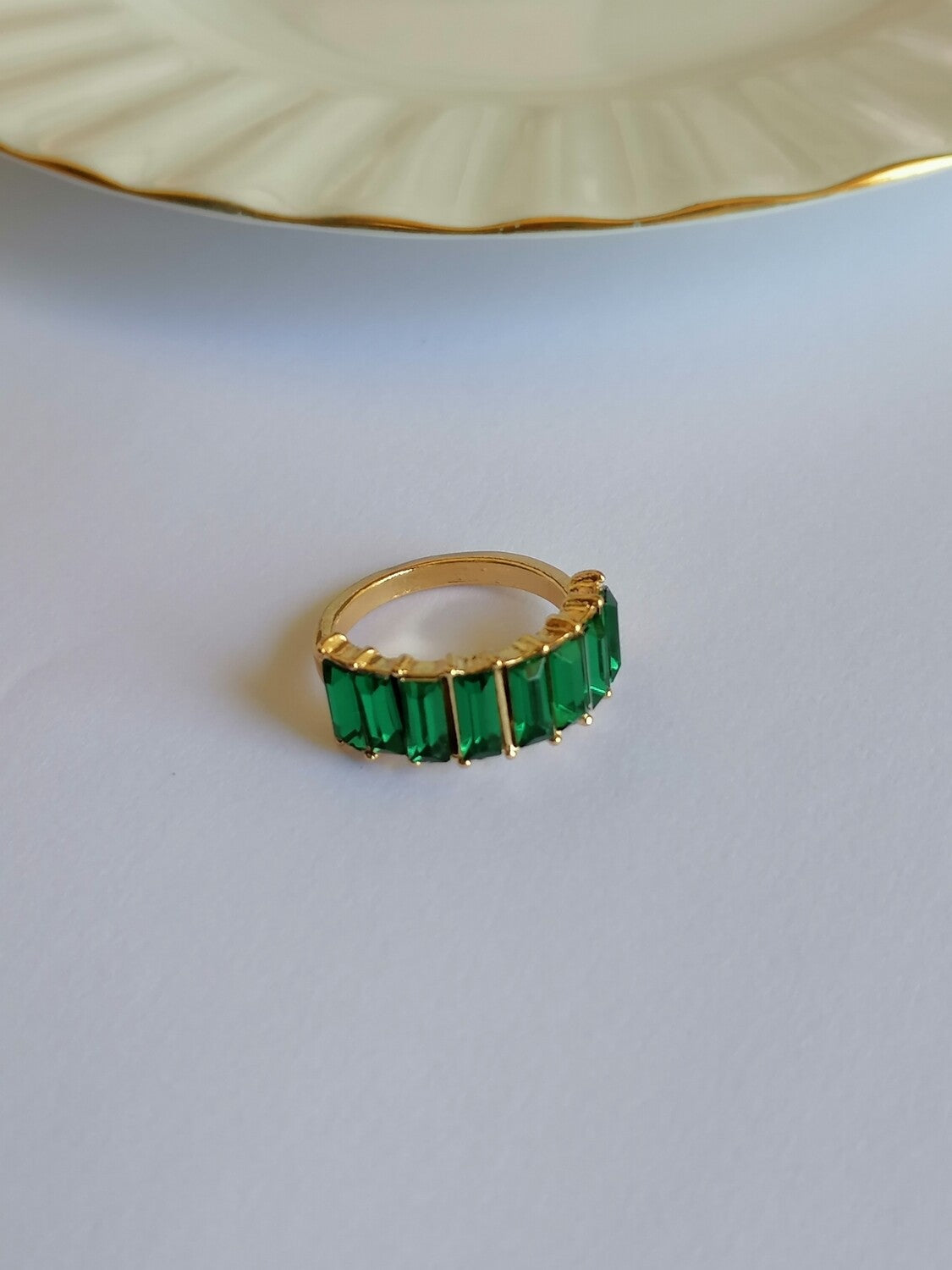 Emerald Rhinestone Ring