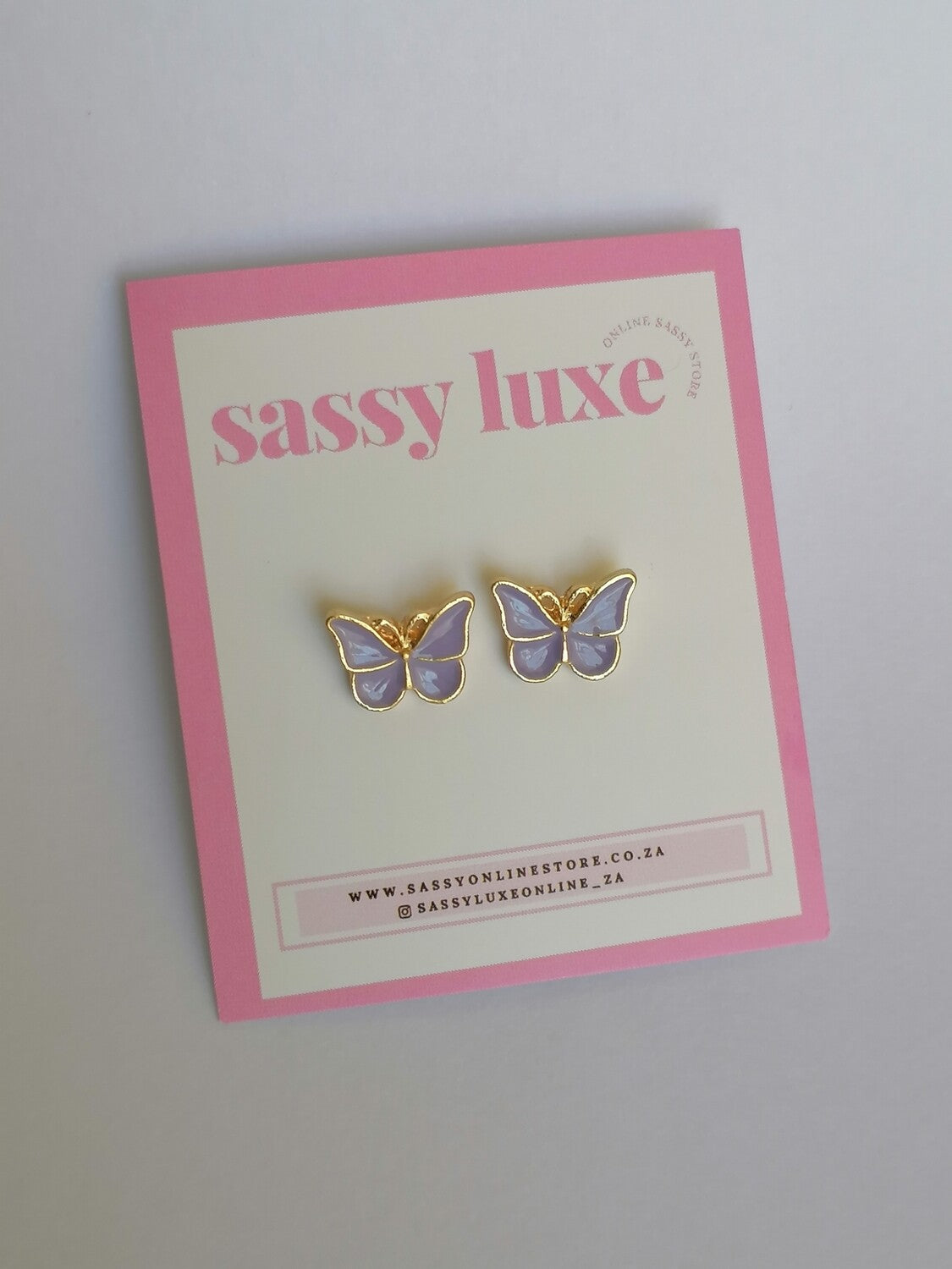 Purple Butterfly Earrings