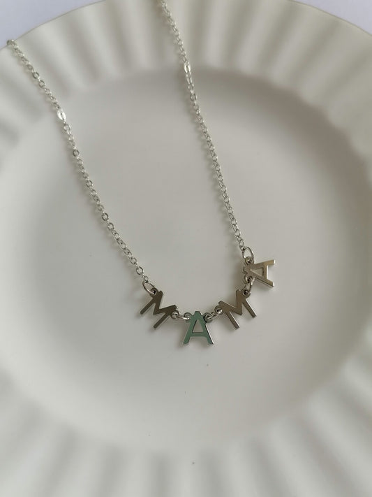 Silver Mama Necklace