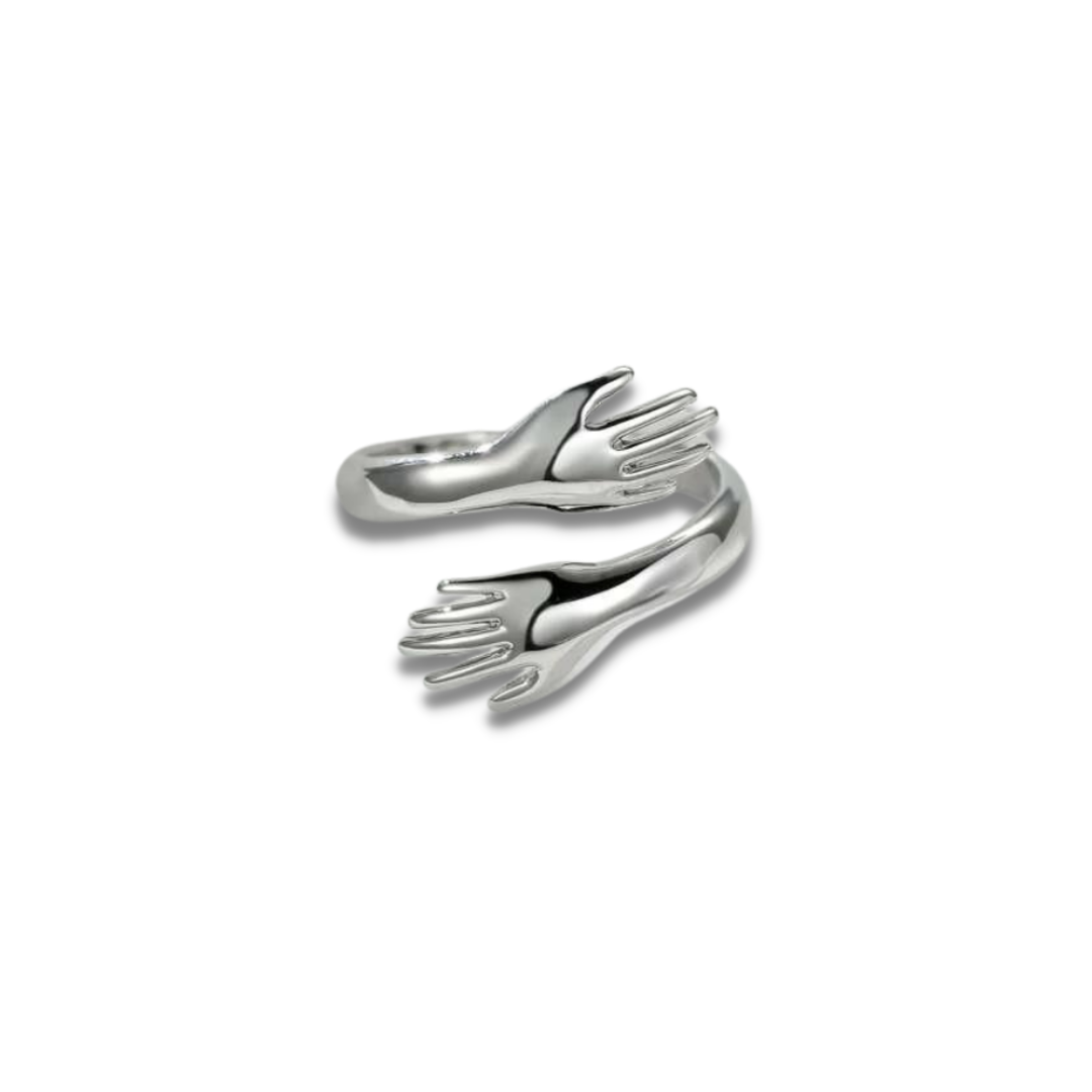 Hug Cuff Ring - Silver