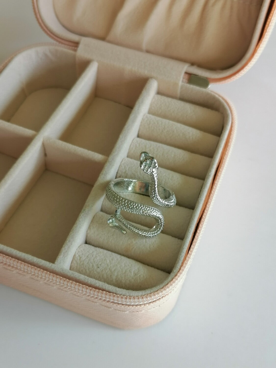 Serpentine Silver Coil Ring