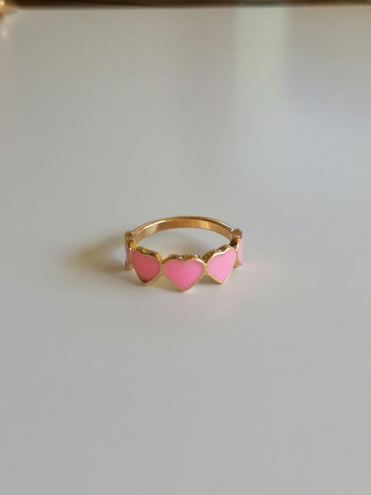 Pretty in Pink Heart Ring