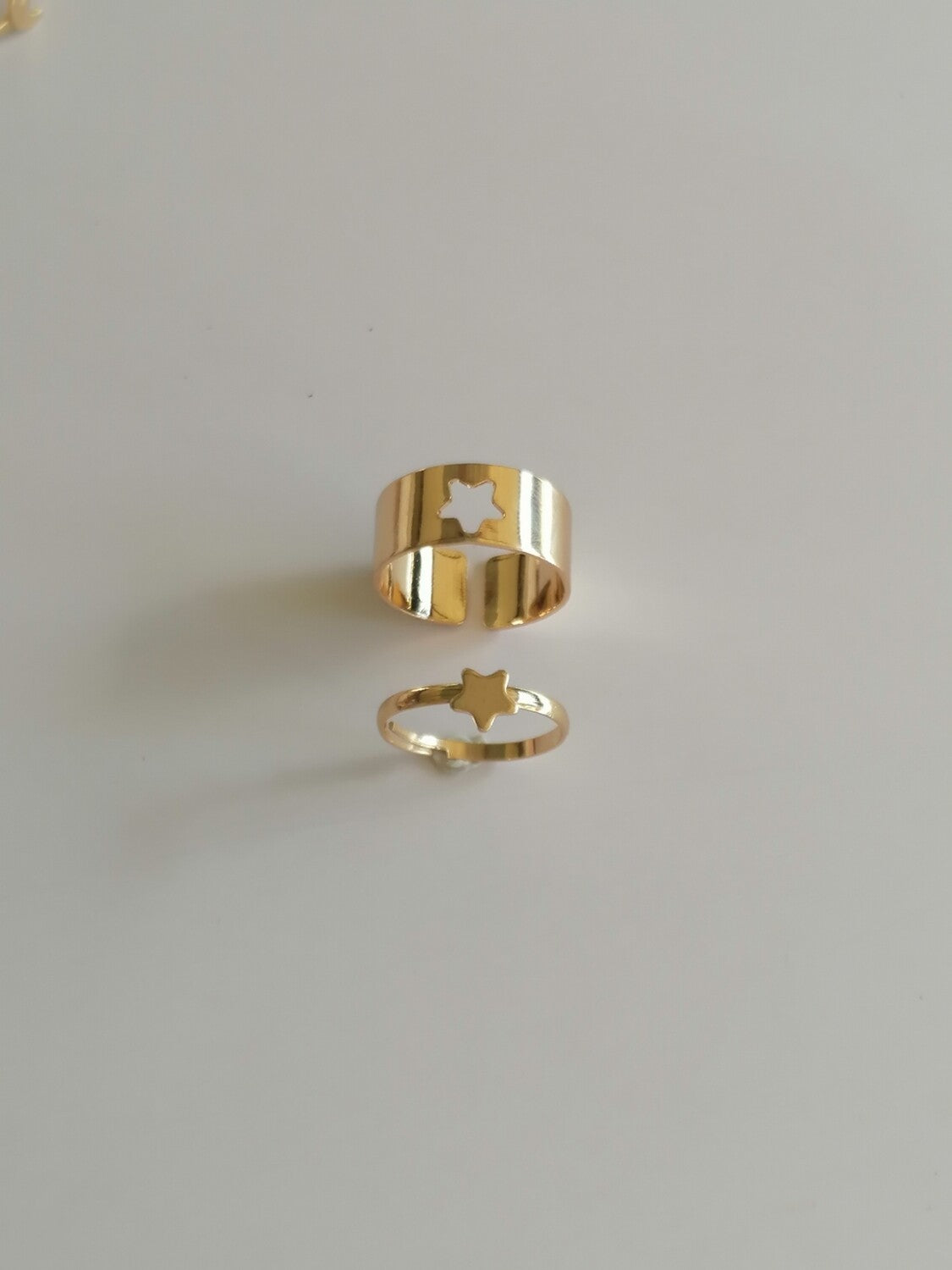 Couple Pendant Rings - Gold