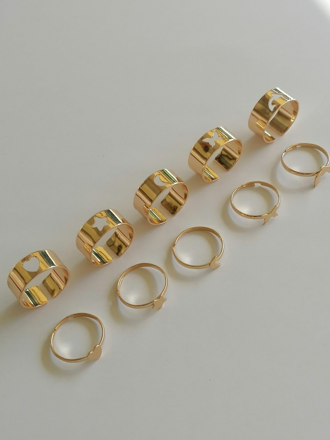 Couple Pendant Rings - Gold