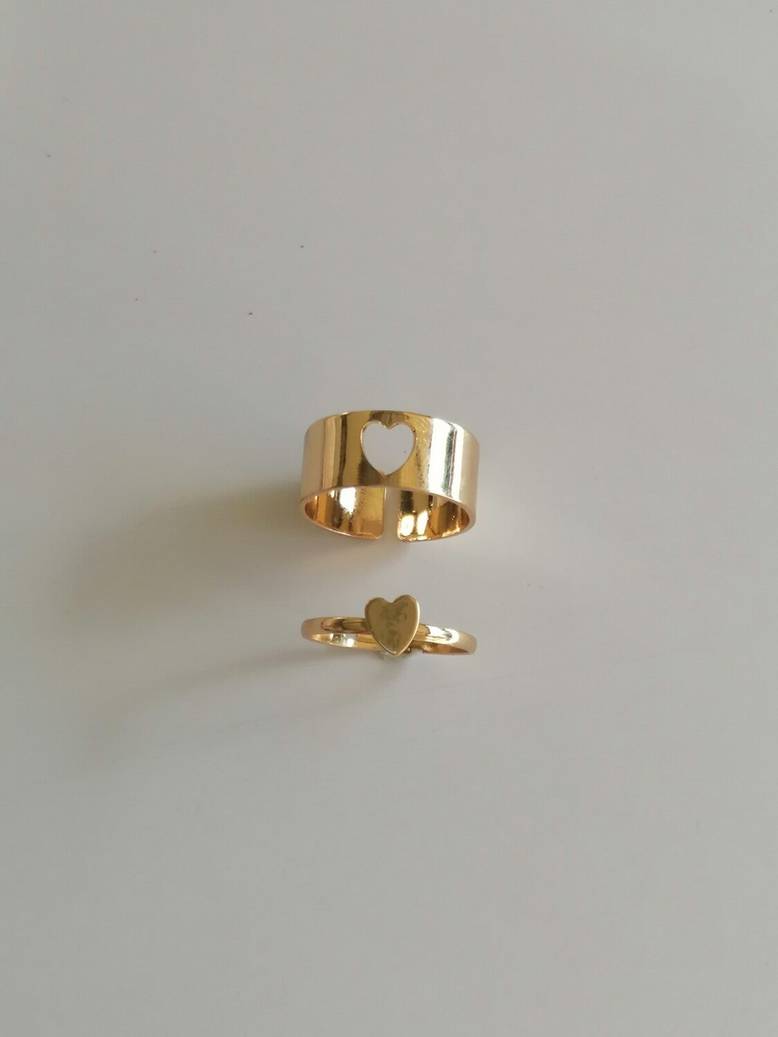 Couple Pendant Rings - Gold