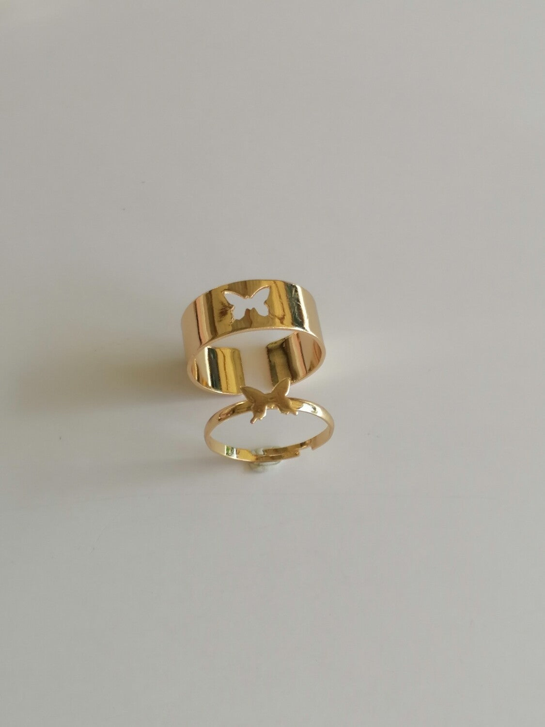 Couple Pendant Rings - Gold