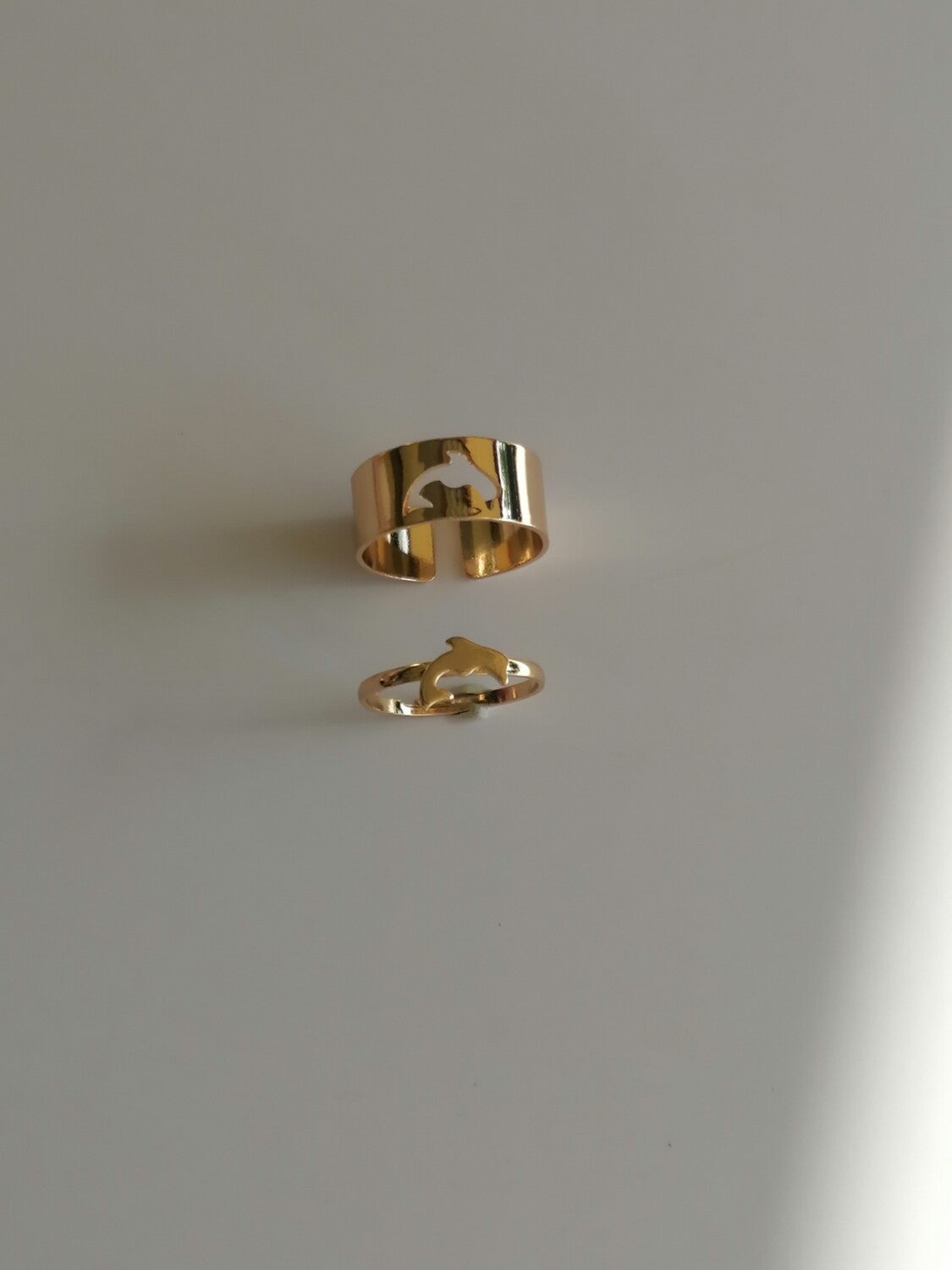 Couple Pendant Rings - Gold