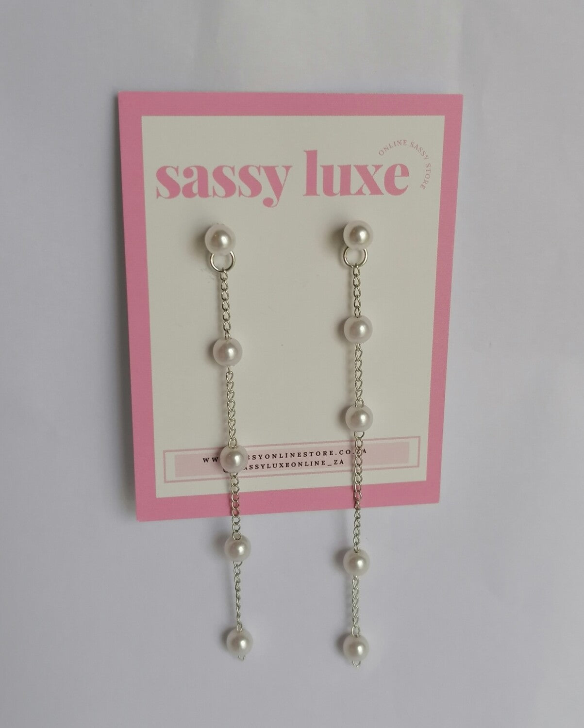 Faux Pearl Drop Earrings