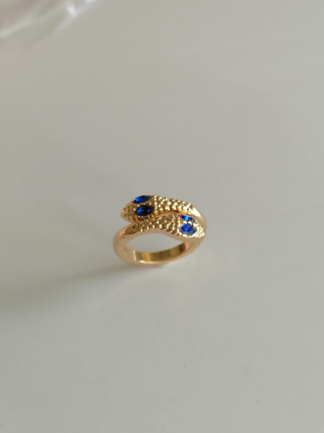 Blue Eyed Snake Ring