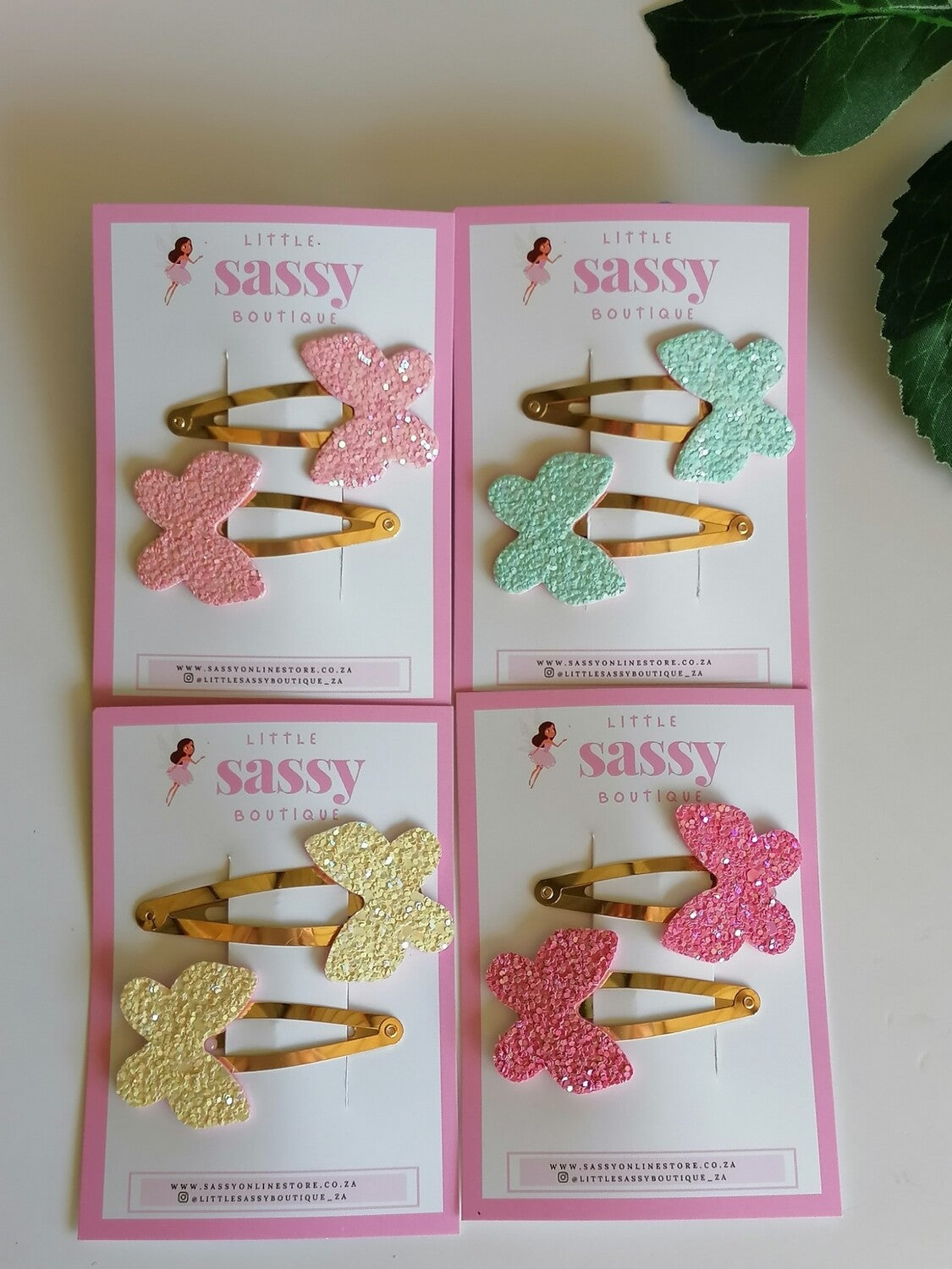 Glitterflies Snap Hair Clips - 2pcs