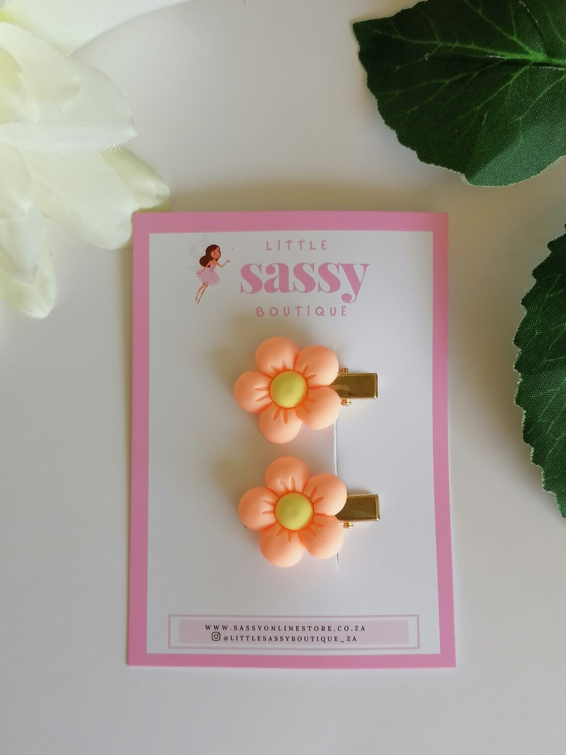 Pretty Flower Mini Hair Clips - 2pcs