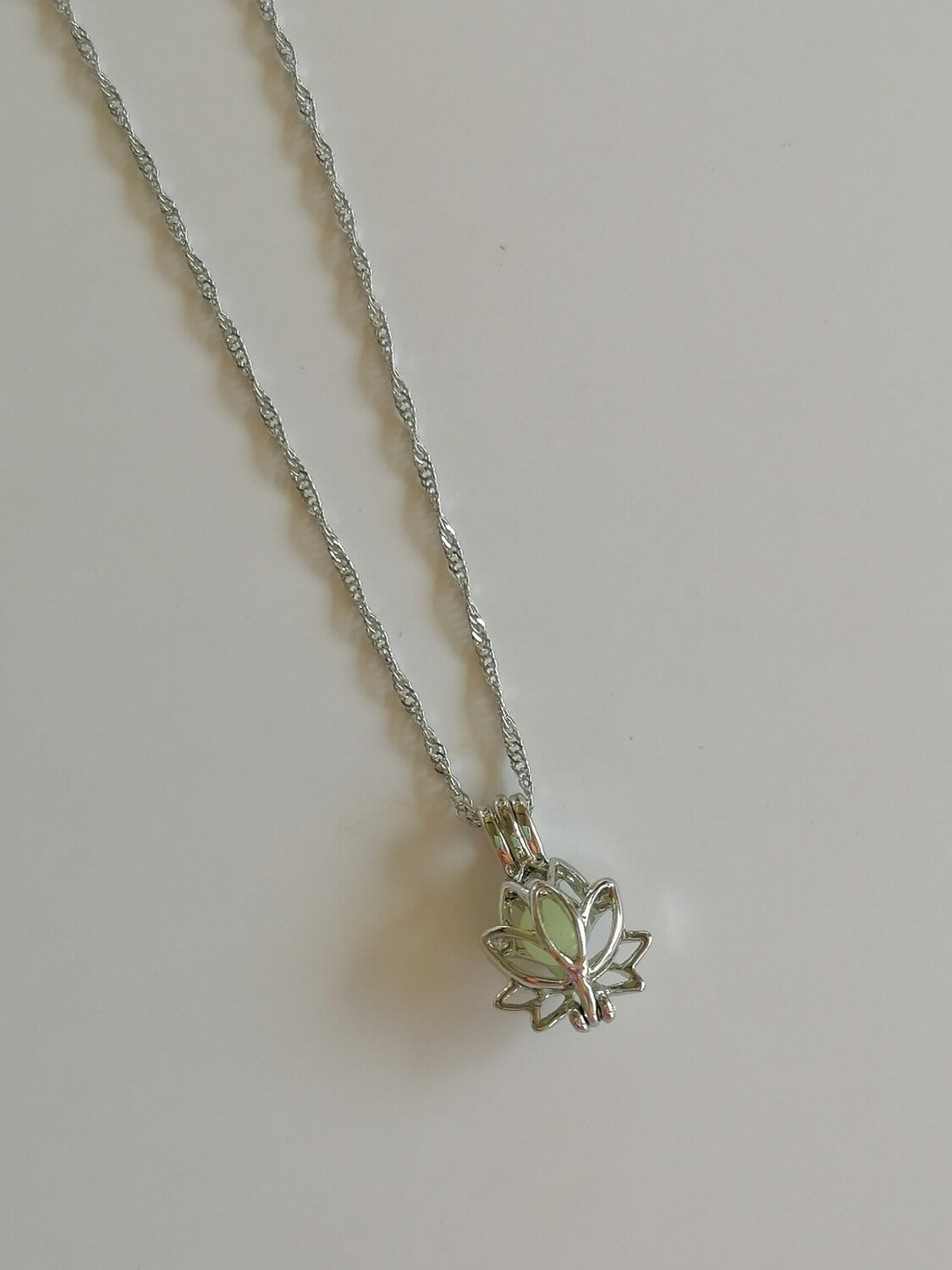 Lotus Flower Necklace -Glow In The Dark