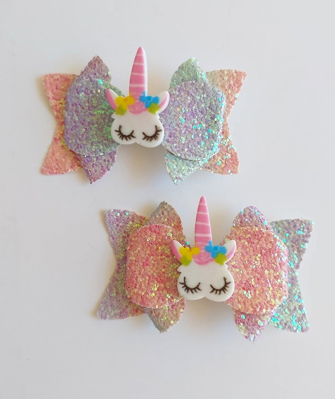 Glitter Unicorn Clips 2pcs