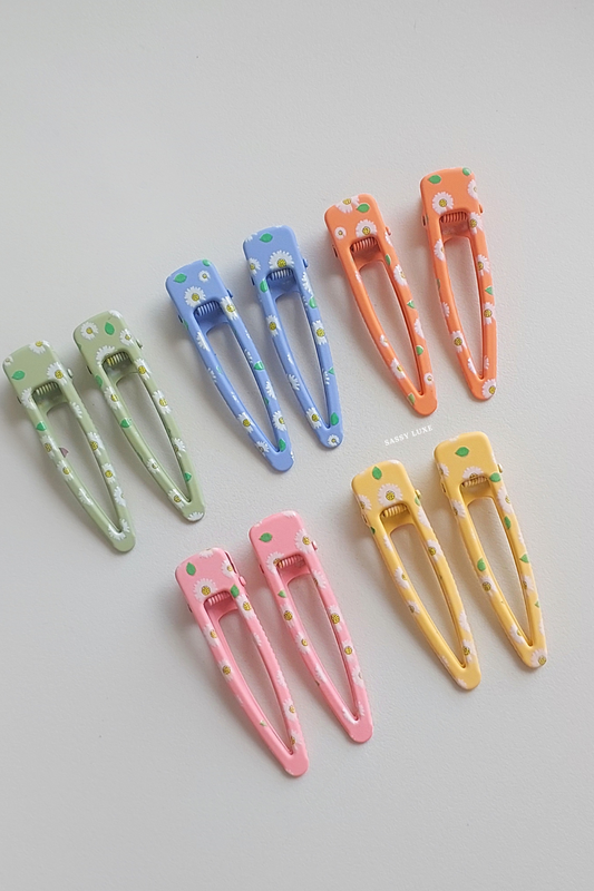 Floral Print Alligator Clips