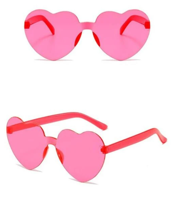 Transparent Heart Shaped Sunglasses ( 10 Colors )