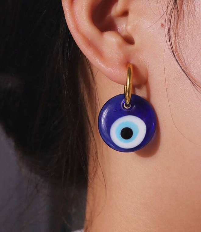 Evil Eye Pendant Earring