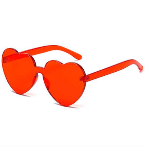 Transparent Heart Shaped Sunglasses ( 10 Colors )