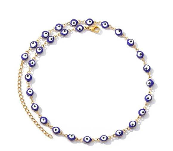 Gold Evil Eye Necklace