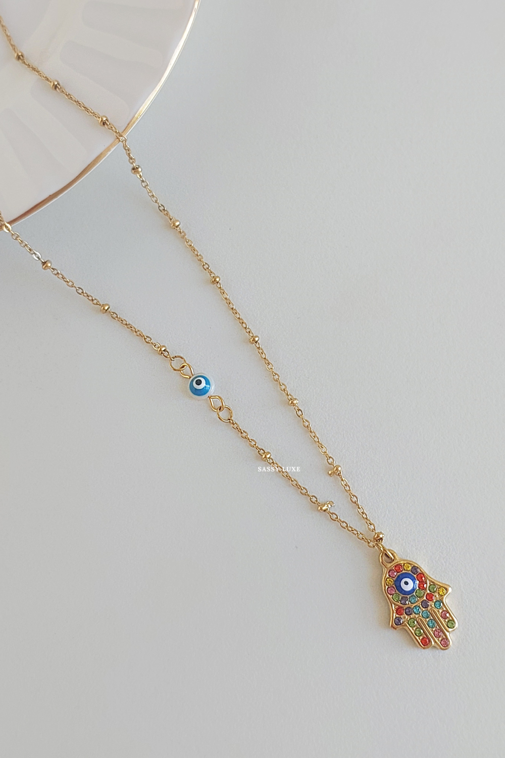 Evil Eye Hamsa Necklace