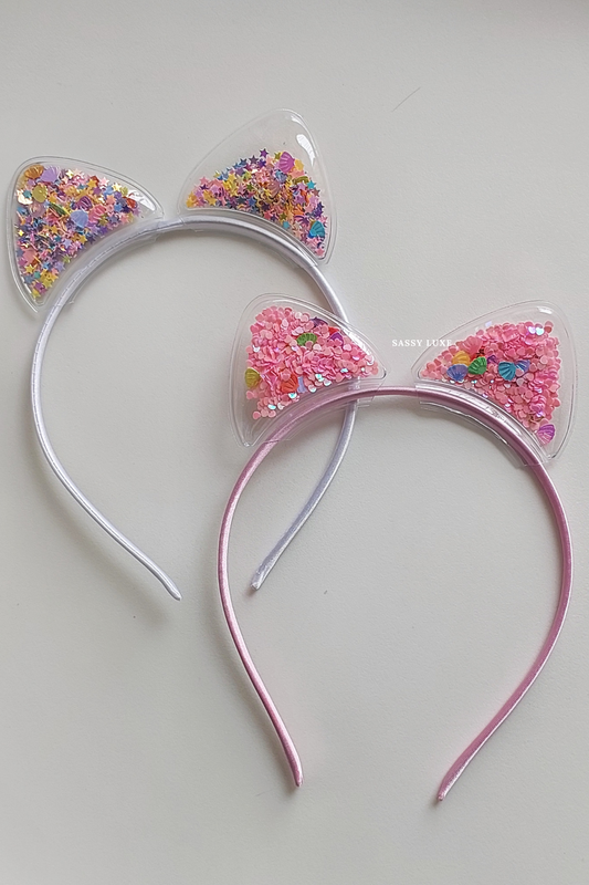 Kids Confetti Cat Ear Headband (2 Colors)